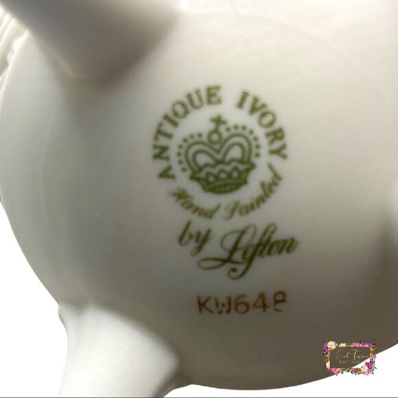 Vintage LEFTON China Floral Egg Vase Hand Painted Collectible - Picture 7 of 14